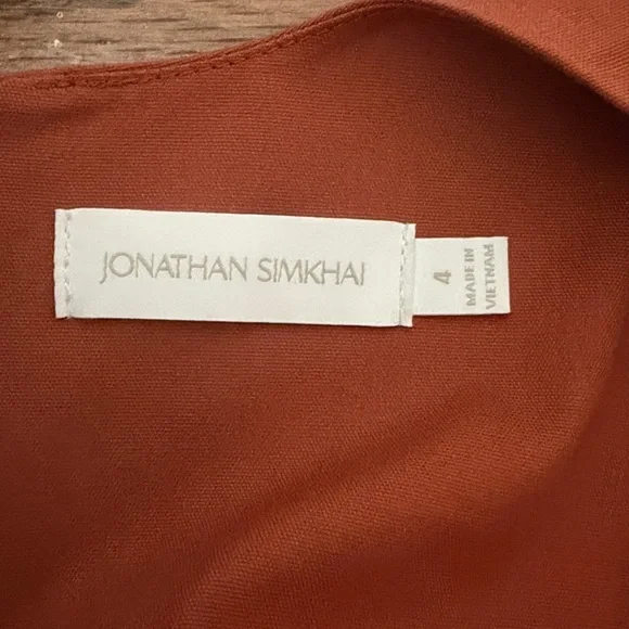 SIMKHAI Lena Puff-Sleeve Midi Dress Size 4 - Picture 10 of 13